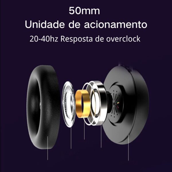 Fone Gamer Led Rgb Com Microfone Headset Pc Notebook - Imagem 3