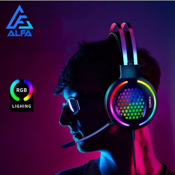 Fone Gamer Led Rgb Com Microfone Headset Pc Notebook - Imagem 6