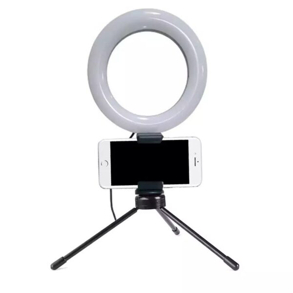 Ring Light de Mesa Blogueira Portátil Luminária De Led 6 Polegadas - Imagem 5
