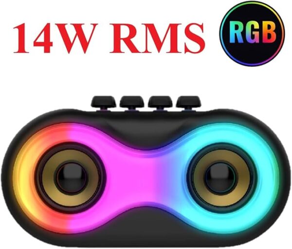 Caixa De Som Bluetooth Alto-falante Portátil Rgb USB Aux Sd KMS-6685 - Imagem 4
