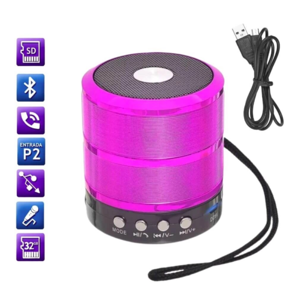 Mini Caixa Caixinha de Som Bluetooth Portatil WS-887 - Imagem 6
