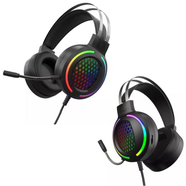Fone Gamer Led Rgb Com Microfone Headset Pc Notebook - Imagem 2