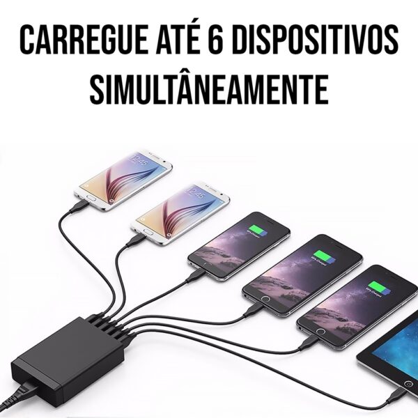 Carregador Celulares e Smartphones p/ viagens 5A sumexr c/ cabo USB - Imagem 4