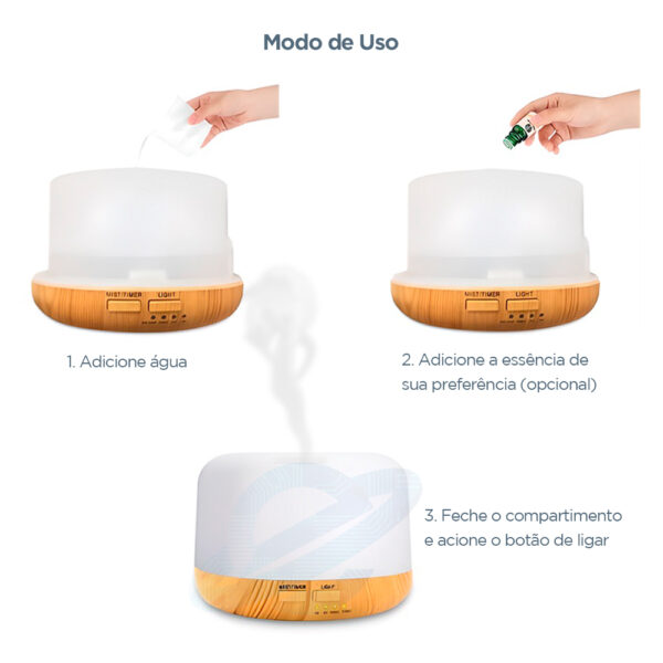 Aromatizador De Ambiente Elétrico 700ml Com Controle Remoto - Imagem 2