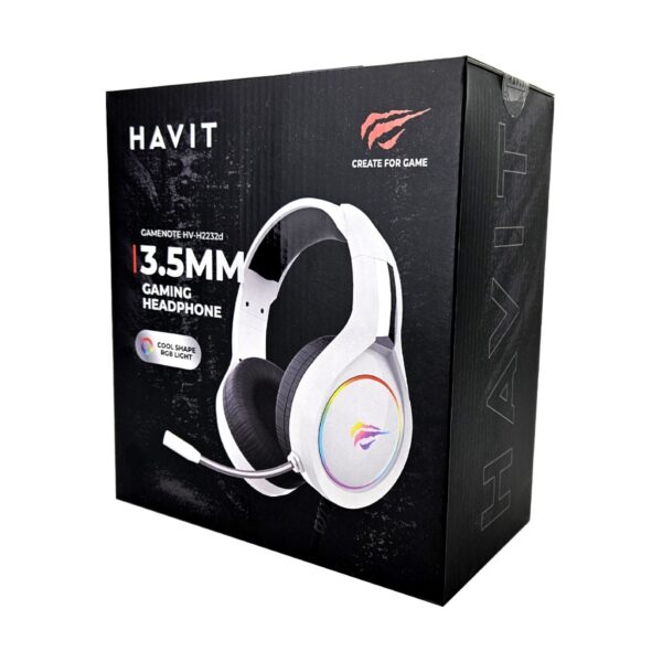 Headset Gamer Havit Gamenote H2232d RGB Branco - Imagem 8
