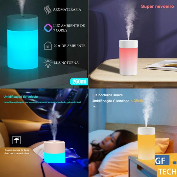 Umidificador De Ar E Difusor Aromatizador De Ambiente - Imagem 9