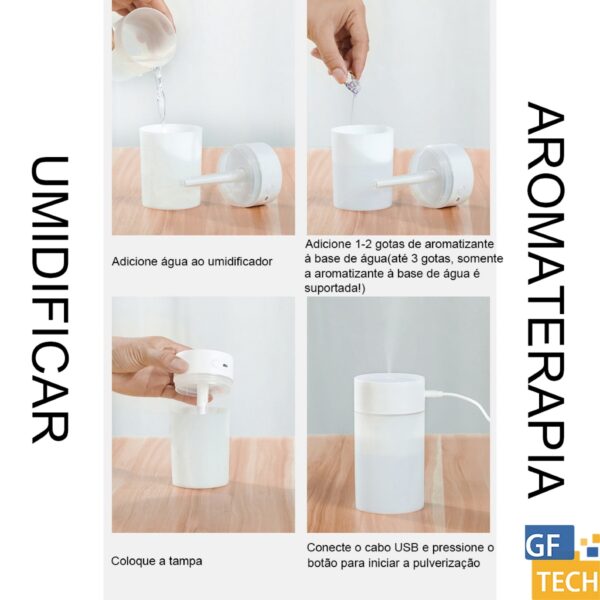 Umidificador De Ar E Difusor Aromatizador De Ambiente - Imagem 5