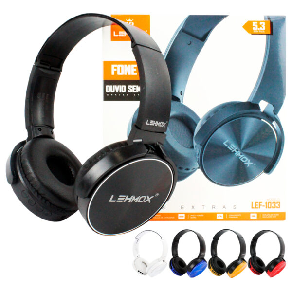 Fone de Ouvido Headset Bluetooth Stereo Sem Fio Wireless Original Lehmox - Imagem 4