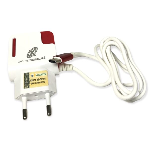 Carregador Celular Ultra Rápido 2 Usb 3.1A + Tipo C X-cell