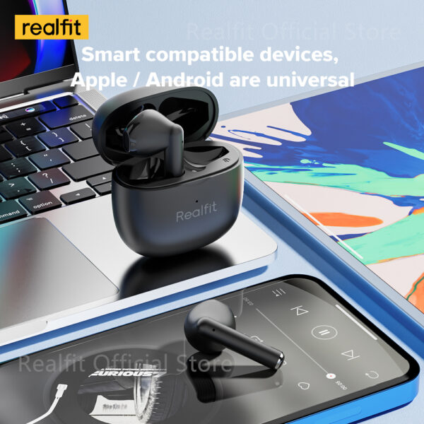 Realfit F1 TWS Fone De Ouvido Bluetooth De Boa Qualidade Sonora - Imagem 4