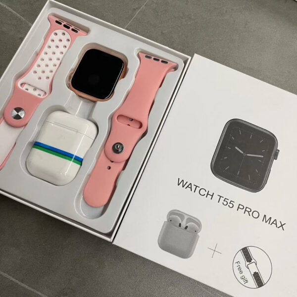 2023 T55 PRO MAX Smart Watch TWS Fone de ouvido TWS 2 em 1