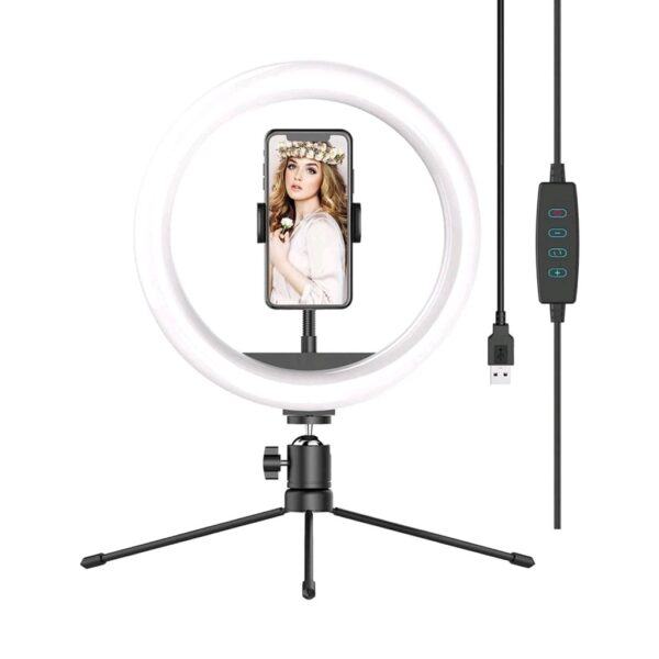 Ring Light 8 Polegadas 20cm com Tripé Mesa - Imagem 7