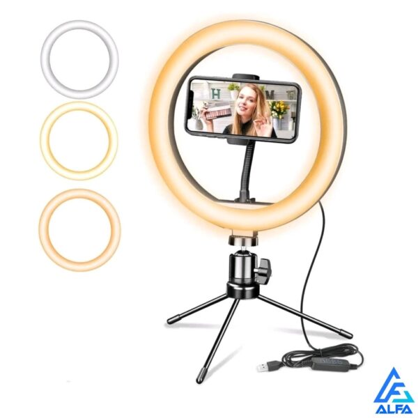 Ring Light 8 Polegadas 20cm com Tripé Mesa - Imagem 3