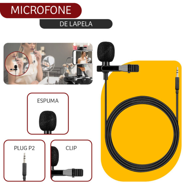 Kit Youtuber Com Tripe 2.10m Iluminador Ring Light Celular - Imagem 6